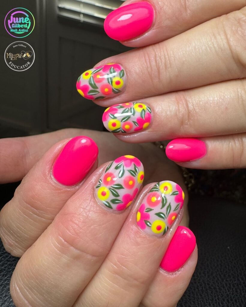 summer acrylic nail