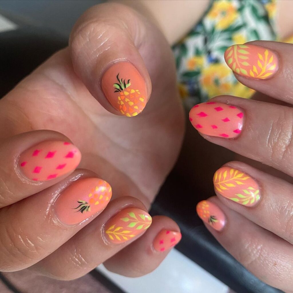 summer acrylic nail