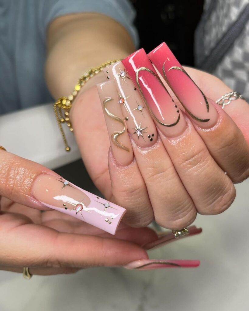 Pink Acrylic Nails
