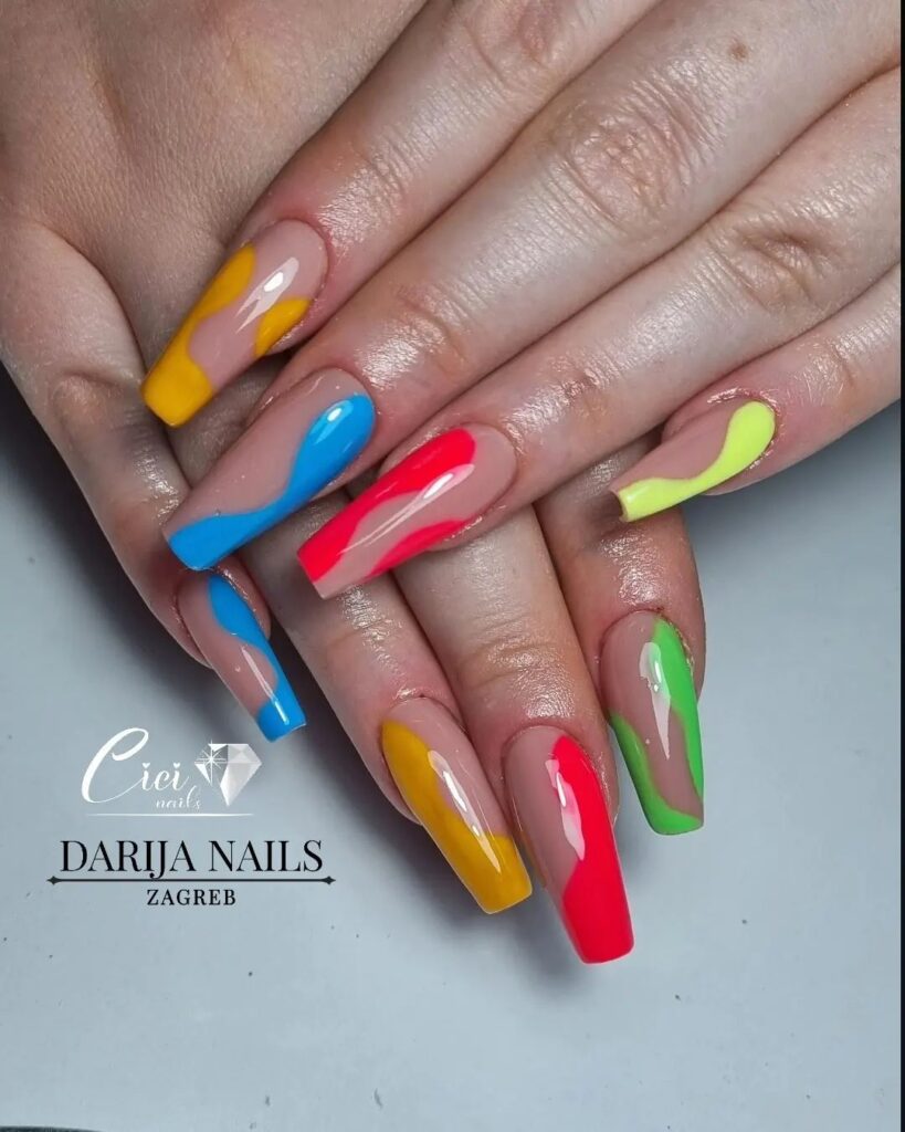 summer acrylic nail