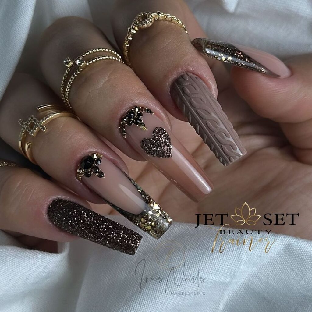 brown nail designs