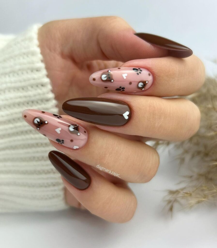 brown nail designs