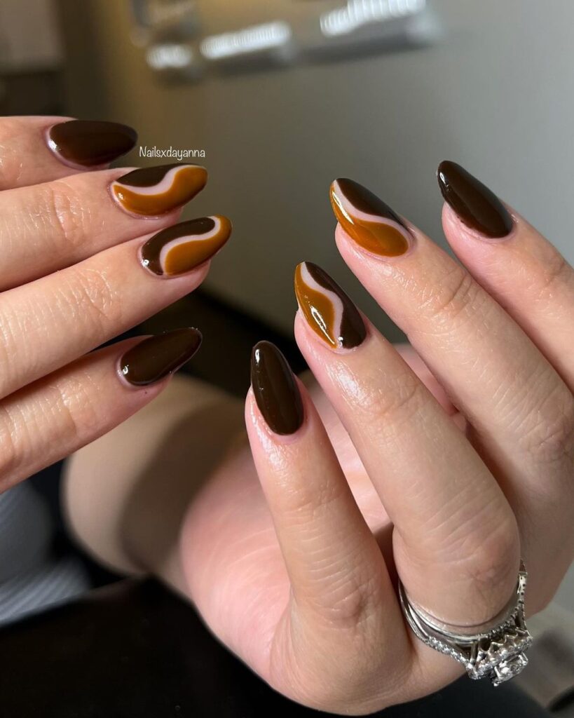 brown nail designs