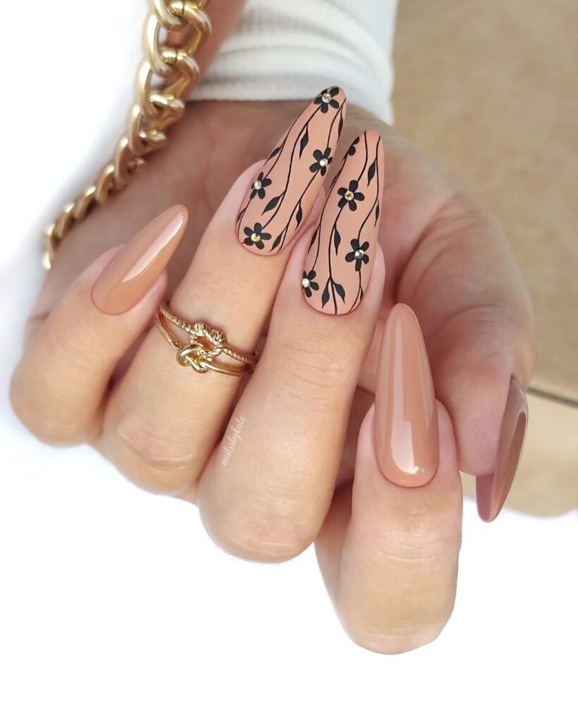 brown nail designs