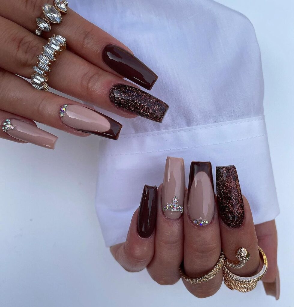 brown nail designs