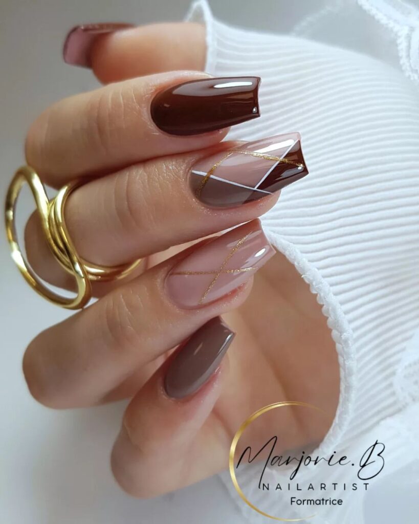 brown nail designs