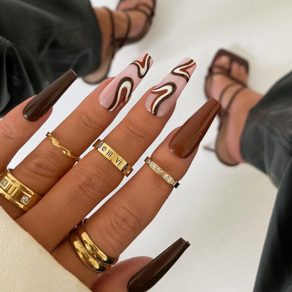 brown nail designs