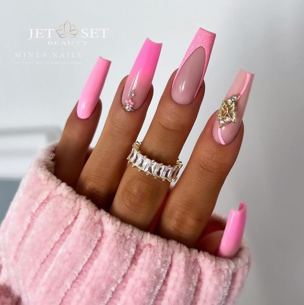 pink nail designs