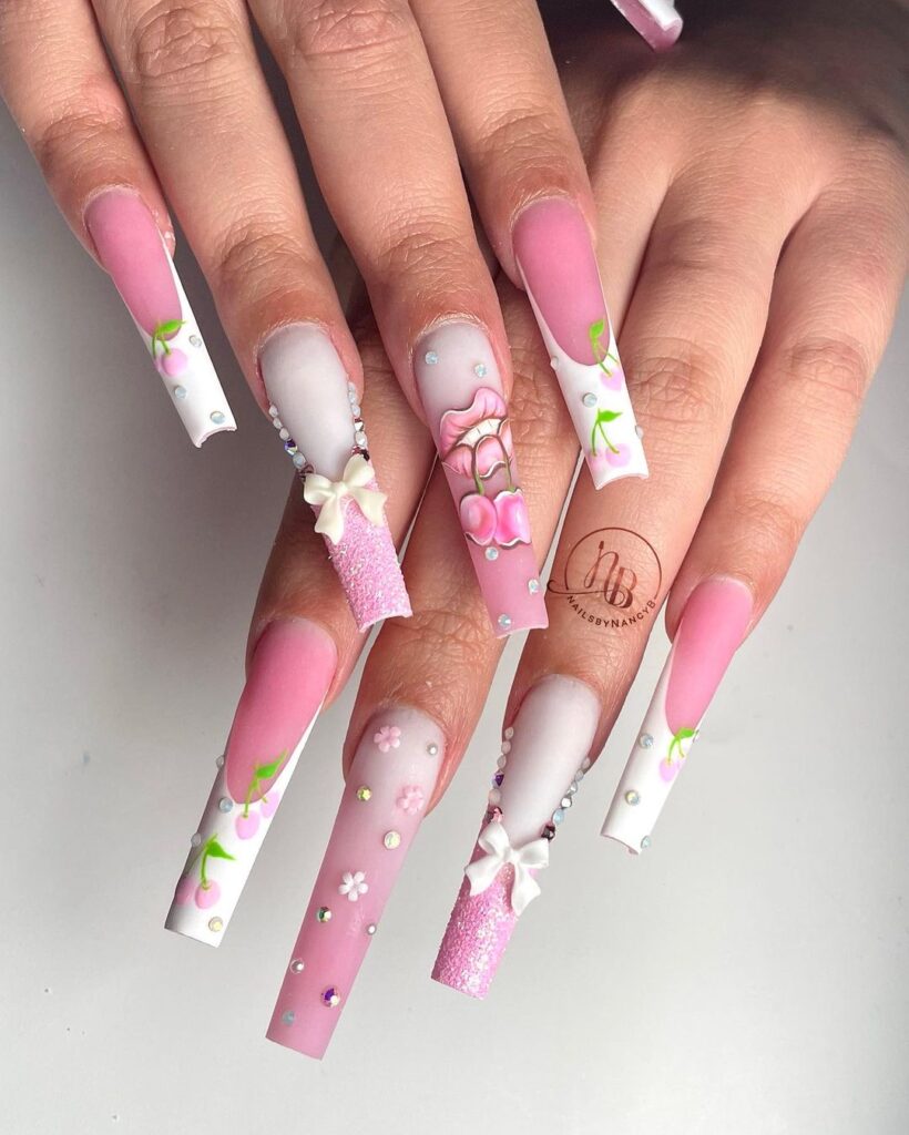 pink nail designs