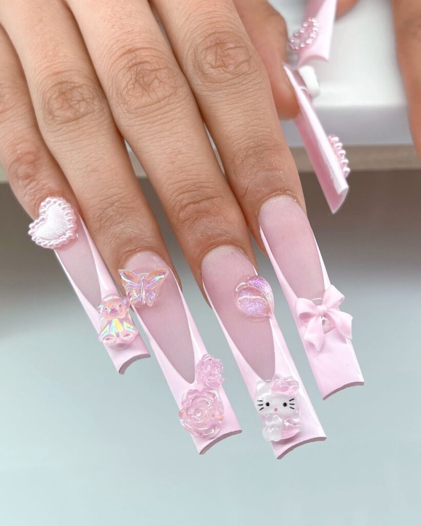 pink nail designs