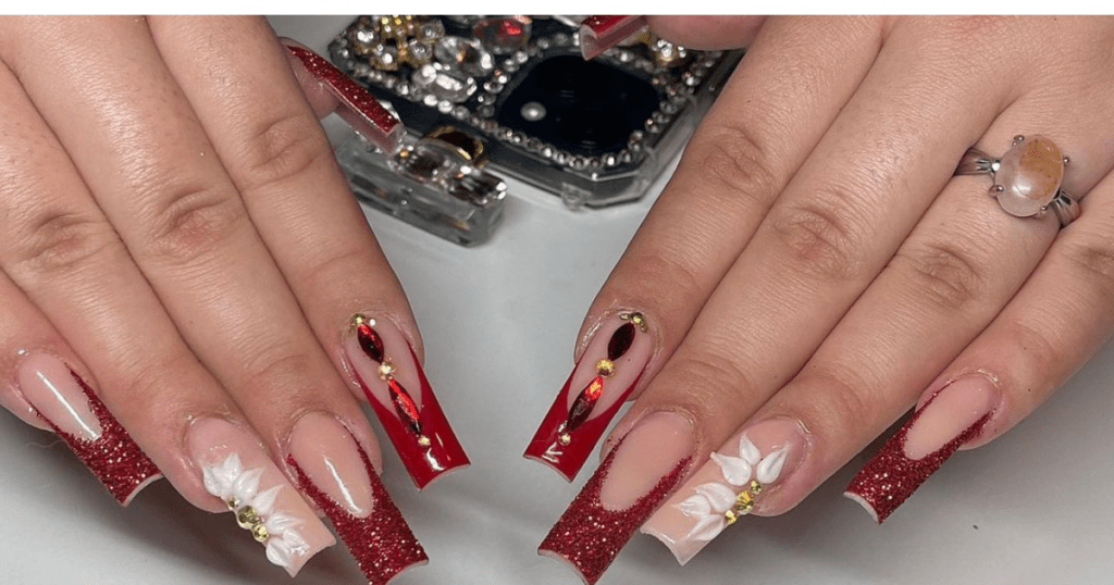 red nail designs