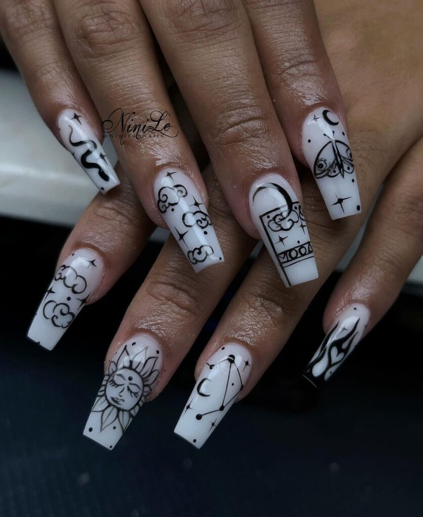 white nail designs