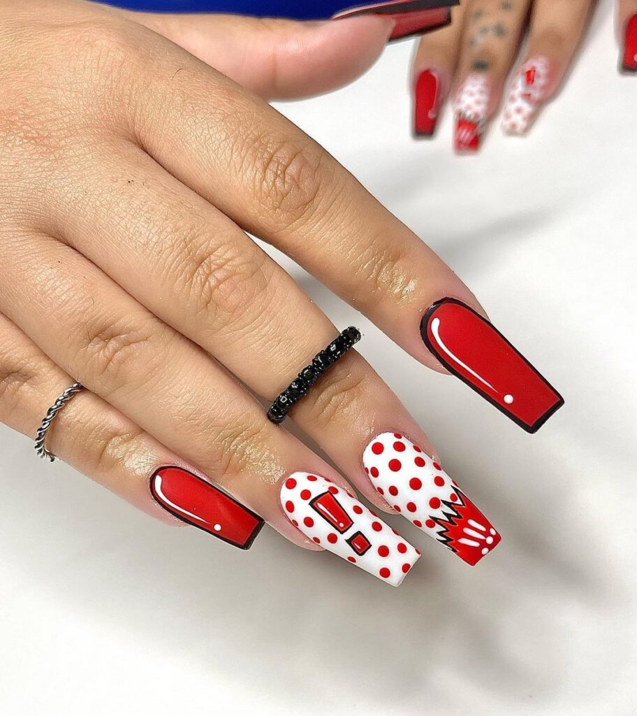 red nail designs