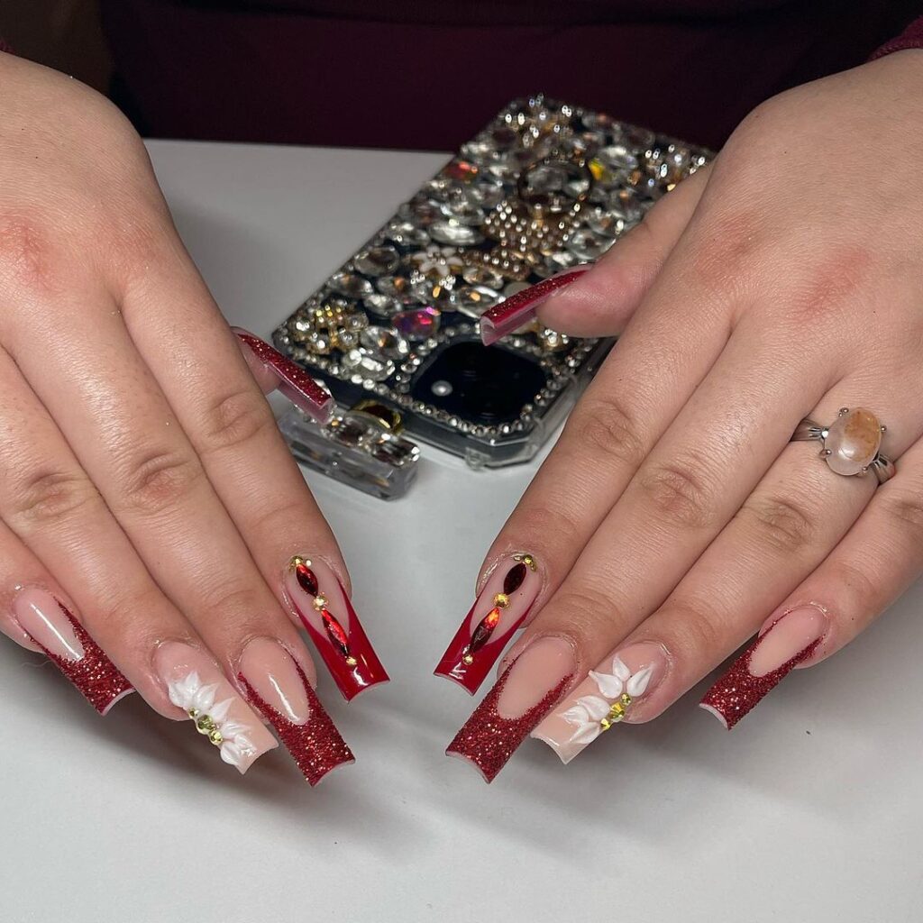 red nail designs