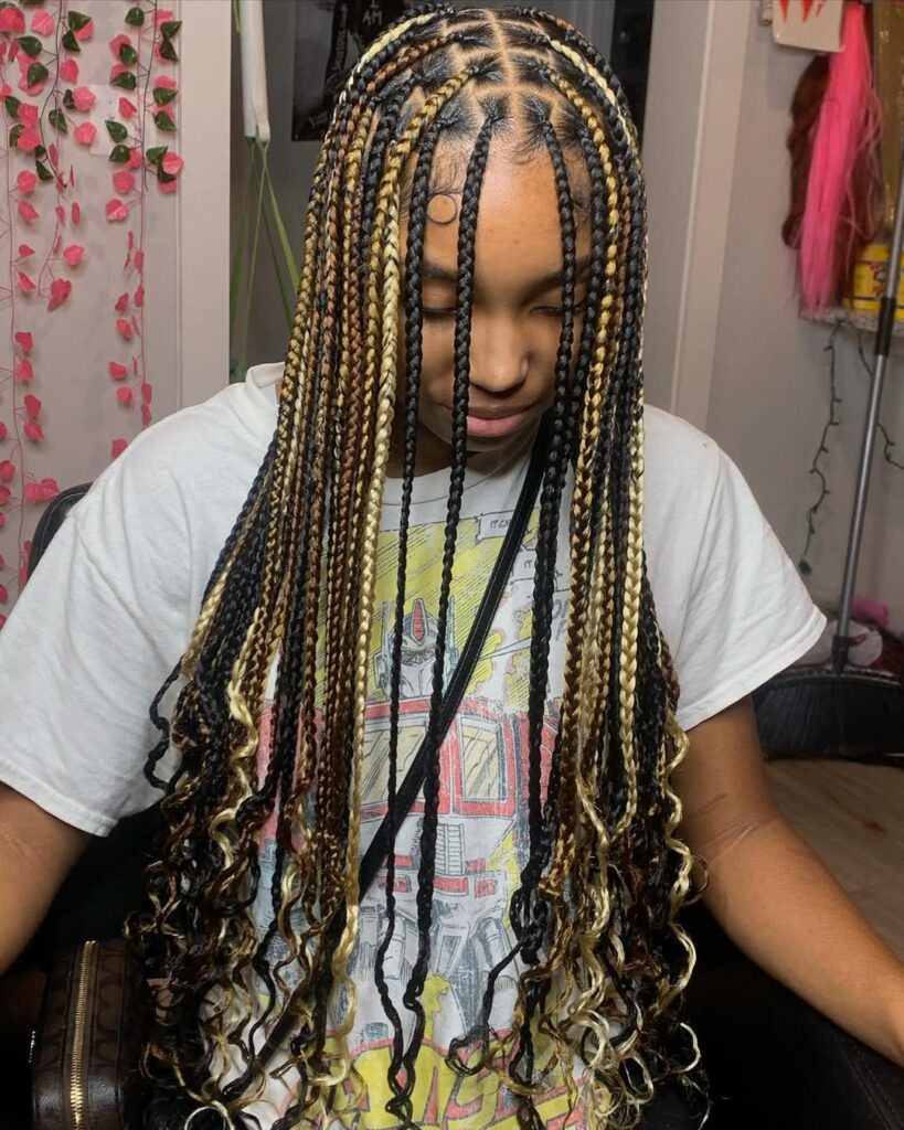 protective knotless box braids