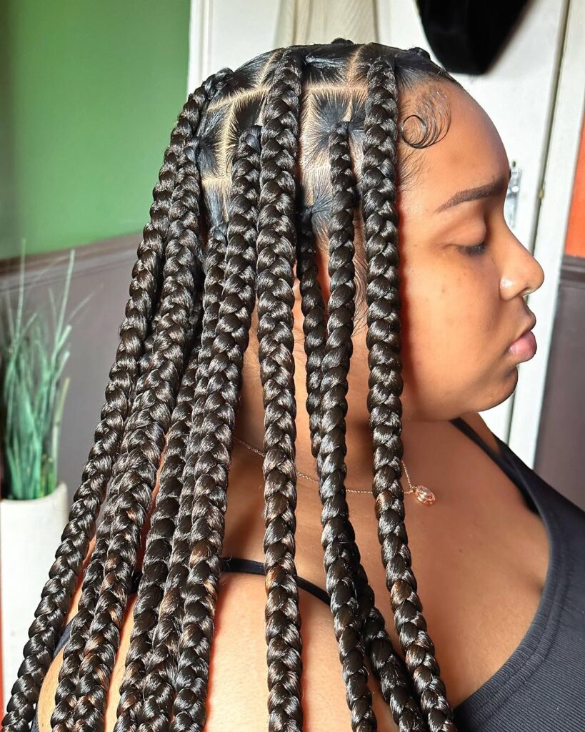 protective knotless box braids